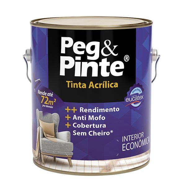 TINTA LATEX EUCATEX PEG E PINTE ACRÍLICO 3,6l